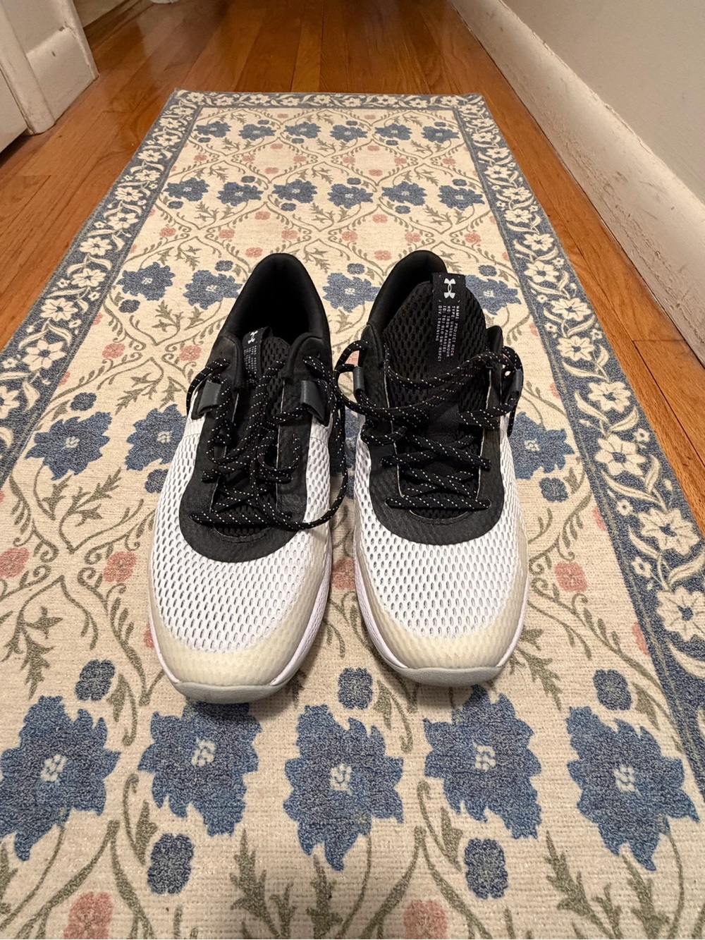 Under Armour Men’s Black and White Athletic Sneakers
